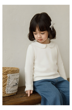 Scalloped Peter Pan Collar Long-Sleeve Shirt